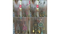 stone beads dream catcher pendant necklaces handmade free shipping 50 pieces